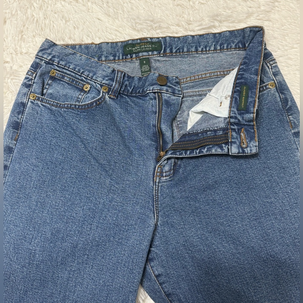 Lauren Ralph Lauren Jean Denim Classic BootCutbVintage High Rise Y2K Blue Size 8 - Picture 8 of 14